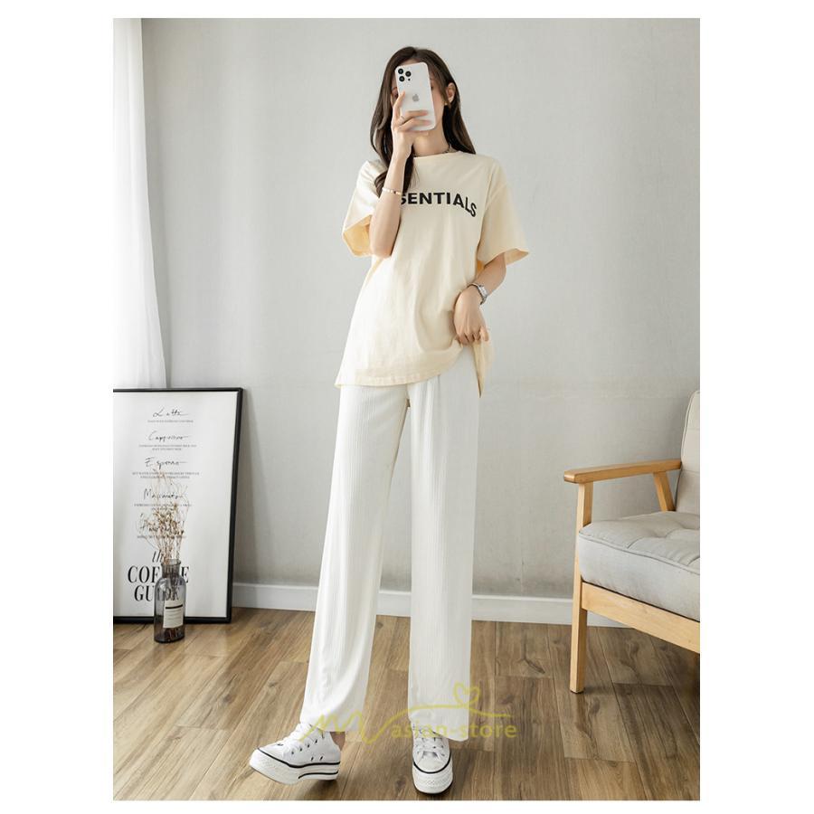 パンツ レギンス | 夏マタニティパンツ ワイドパンツ 涼感 ひんやり ウエストゴム 産前産後 妊婦 妊娠 無地 お腹包む 柔らか 夏パンツ 落ち感 マタニティ ママ ゆったり