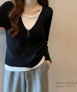 ニット・セーター | レイヤード風ニットトップス バイカラー