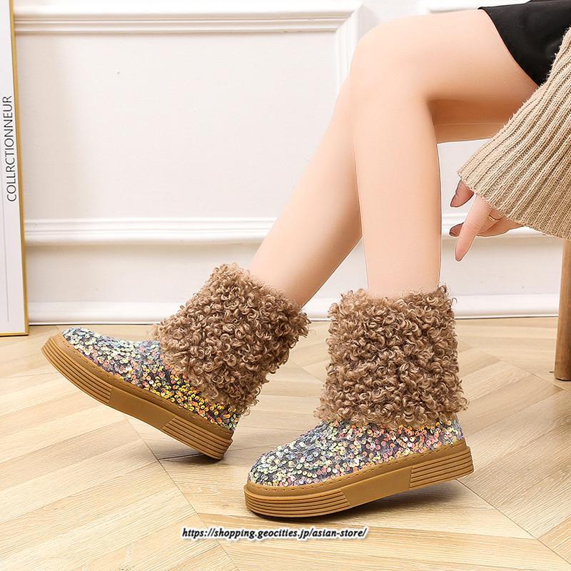 ブーツ | ムートンフェイクムートン ショートもこもこ ボア 定番 シューズ 靴 秋靴 レディース 可愛い 痛くない 歩きやすい 秋 あったか 冬