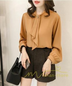 在庫ある | 長袖ブラウス レディース 秋物 シャツレディース ブラウスシャツ オフィス シフォンブラウス 30代40代50代 リボン フェミニン 3色 OL トップス フリル
