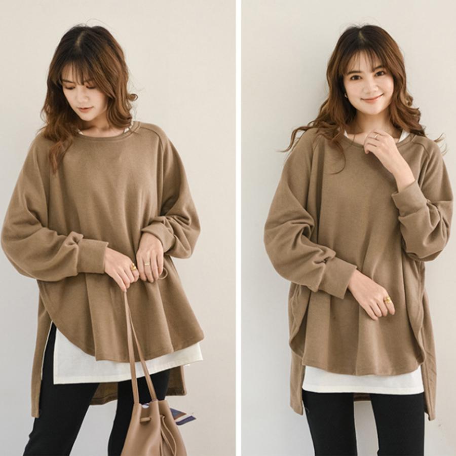 Tシャツ・カットソー | カットソーチュニック 春 ロンT 前後差