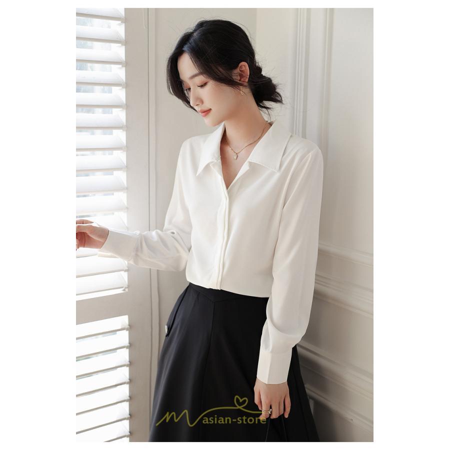 シャツ・ブラウス | ブラウス レディース シャツ きれいめ 40代 春夏 秋 長袖 着痩せ オシャレ 韓国風 大人 30代 50代 40代 就活 OL 母 オフィス ママ ビジネス 通勤
