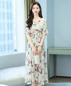 ミディアム | ワンピース レディース ひざ下丈 カジュアル おしゃれ 夏新作 上品 ミディアムワンピース 花柄 大きいサイズ 上品 エレガント 気質 30代 お出かけ 40代 20代