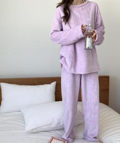 インナー・ルームウェア | フリースパジャマ上下セットレディース