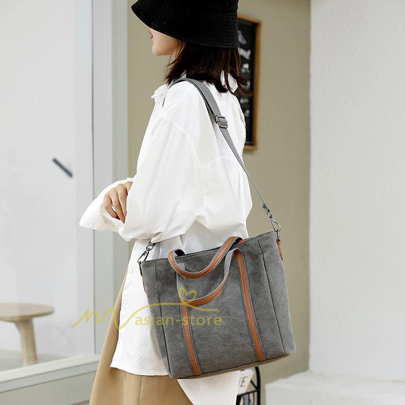 女性用バッグ | ショルダーバッグ レディース 斜めがけ 2way キャンバス 帆布 大きめ ハンドバッグ トートバッグ おしゃれ 多機能 上品 20代30代40代50代 かわいい トレンド