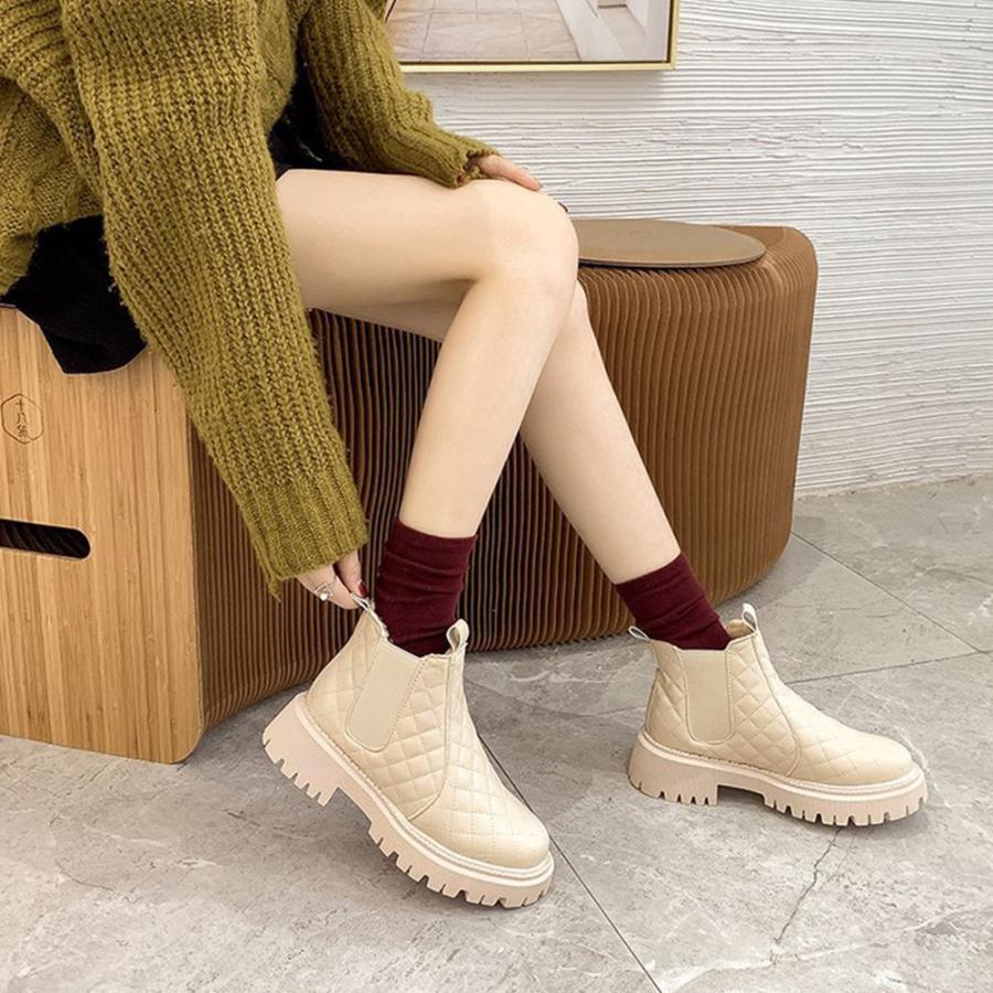 ショートブーツ | 韓国 サイドゴアブーツ ショート 暖かい
