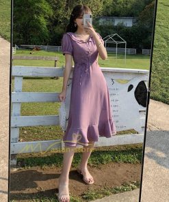 マキシ | ワンピース レディース 夏 40代 きれいめ 膝丈ワンピース 夏 半袖 ワンピ フリル ロング丈ワンピ オシャレ 着痩せ 新作 お出かけ カジュアル 通勤通学 上品 春物