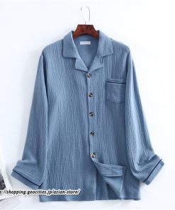 パジャマ ルームウェア | パジャマ メンズ 前開き 長袖 秋新作 春 秋 綿糸 上下セット 男性 薄手 ルームサプリ セットアップ 大きいサイズ 無地 ルームウェア おしゃれ シンプル