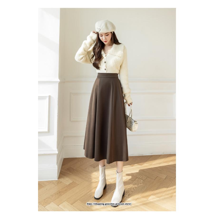 スカート | ロング秋 冬 レディース ボトムス ロング Aライン防寒 あったか 冬 暖か あたたか 秋冬 厚手 40代 30代 ラシャ 送料無料 50代
