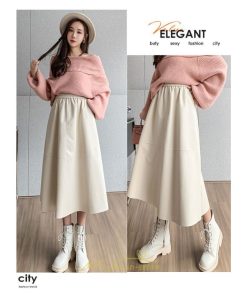 スカート | フレア革レザーボトムス ロングフレアAライン 秋冬 レディース ボトムス 通勤 大人気 キレイめ 着痩せ