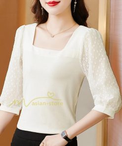 ｔシャツ・カットソー | Tシャツ レディース トップス 春夏 カットソー 半袖 五分袖 シフォンシャツ おしゃれ カジュアル シンプル コットン 夏服 綿 エレガント 着痩せ 30代40代50代