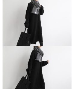 ニットワンピース | 短納期マキシ丈 レディース トップス リブニット ニットワンピ Vネック シャツワンピース 長袖 上品 きれいめ ロング丈 お洒落 通勤