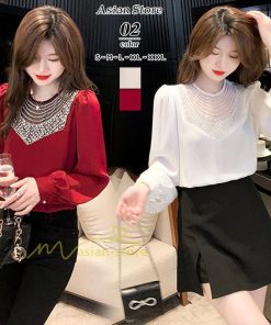 シャツ・ブラウス | ブラウス レディース きれいめ 40代 春秋 上品 無地 ブラウス 長袖 ゆったり オシャレ 韓国風 通勤 着痩せ 大人 30代 夏物 50代 カジュアル 着回し お出かけ