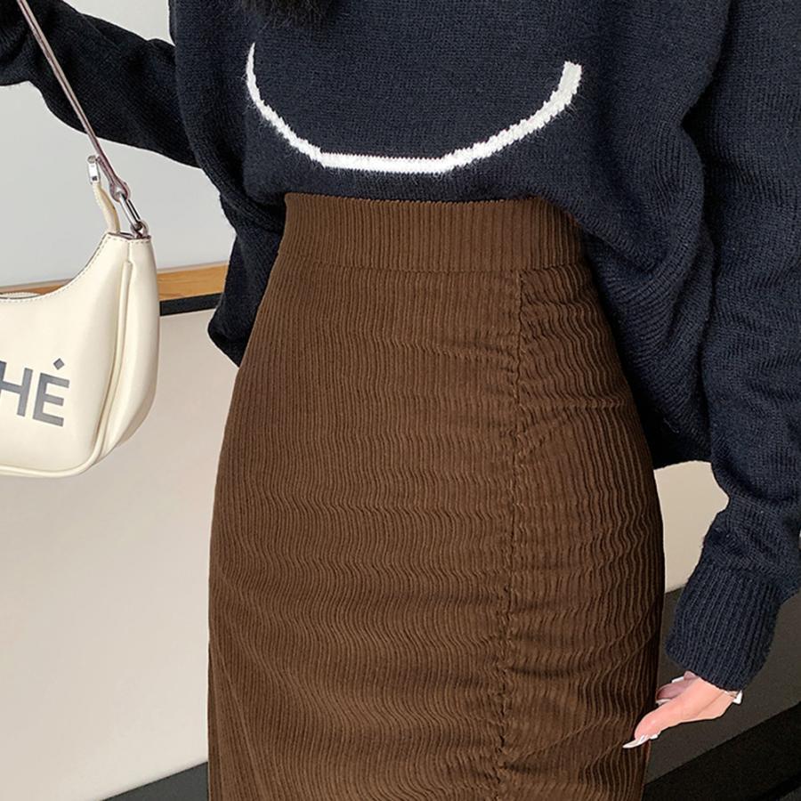 ロングスカート | マーメイドスカート秋冬 ロングスカート黒