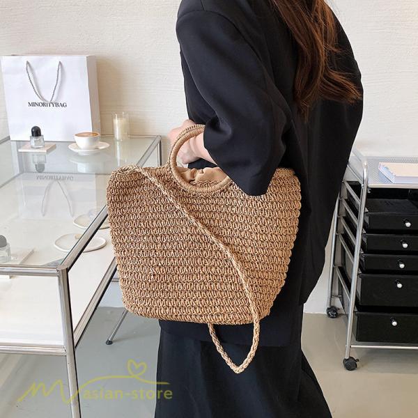女性用バッグ | レディース バッグ かごバッグ ショルダーバッグ ストローバッグ 編み 小物 シンプル 軽量 大人 軽い 旅行 オシャレ 40代 可愛い 50代 30代