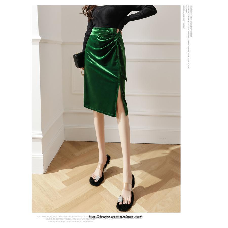 スカート | ミモレ丈 ひざ丈 レディース スウェット 着痩せ Aライン レトロ風 スリット 上品 2022新作 韓国風 オシャレ キレイめ 通勤 秋冬コーデ