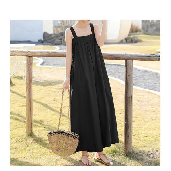 ノースリーブ | サロペット レディース 無地 着痩せ キャミサロペット 可愛い 20代 30代 カジュアル 春 夏 秋 韓国風 ゆったり パンツ コーデ プルオーバー