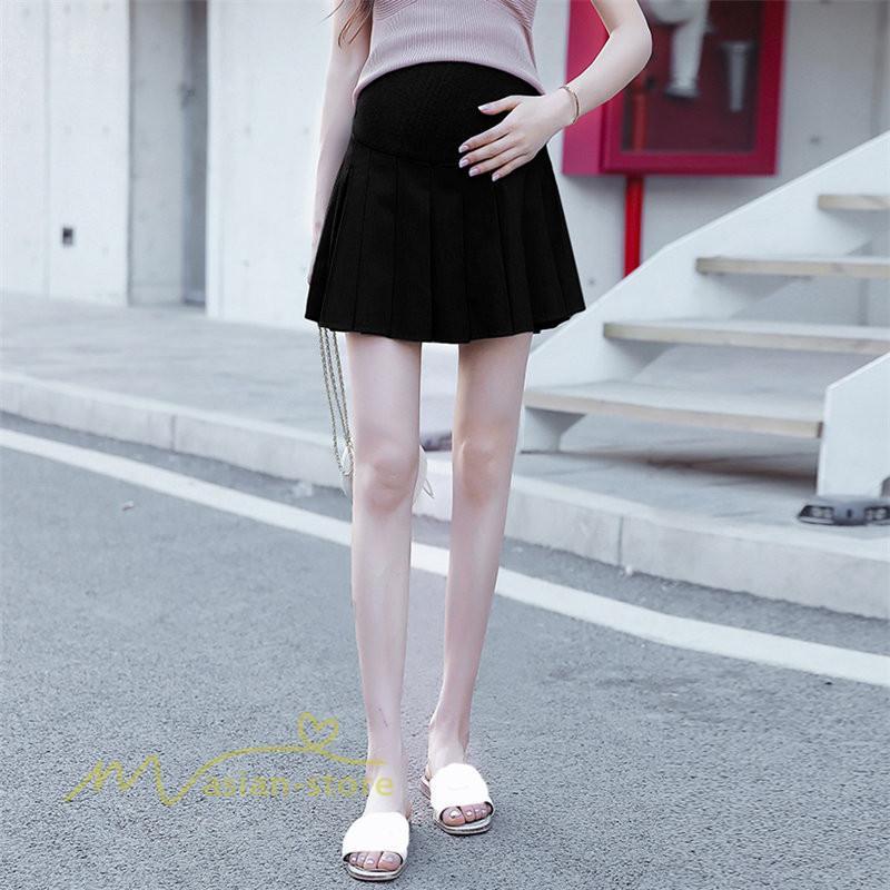 スカート | ミニマタニティウェア レディース プリーツ可愛い 夏 マタニティきれいめ マタニティ おしゃれ ウエスト調整 マタニティ