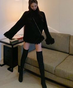 ニット・セーター | フリンジ ニットセーター レディース秋冬