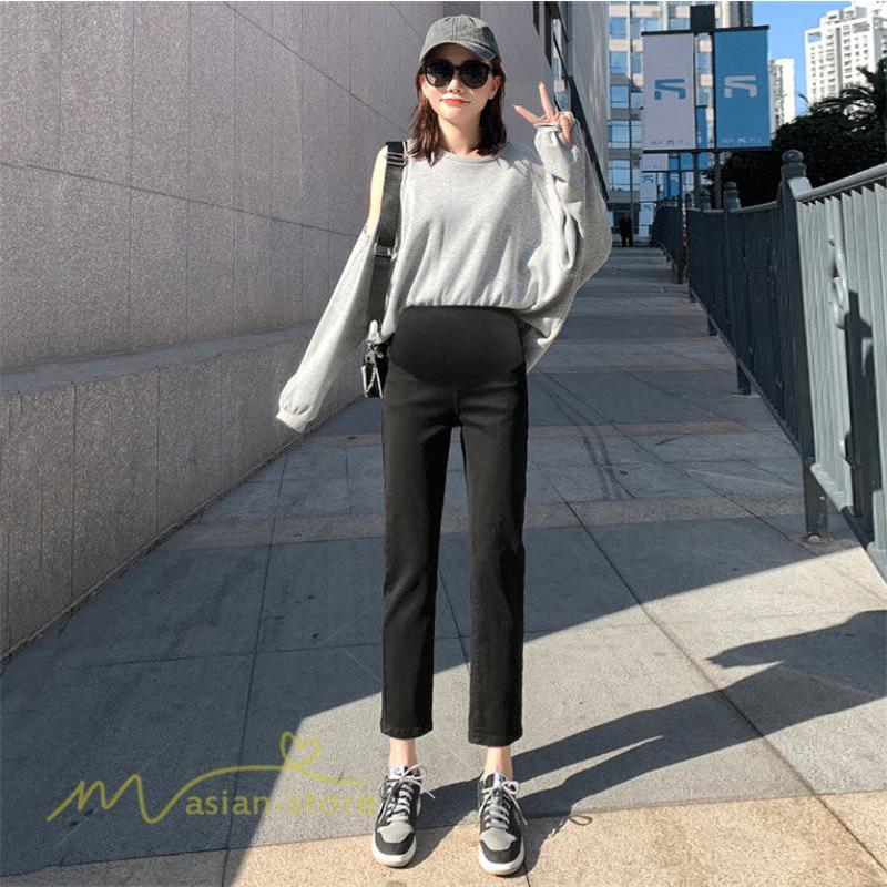 パンツ レギンス | マタニティ パンツ デニムパンツ レディース ジーンズ 妊婦服 産前 マタニティウェア 9分丈 8分丈 大きいサイズ テーパード デニム 着痩せ 日常感 ボトムス