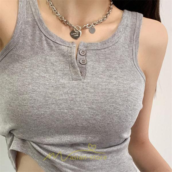 キャミ・タンク | キャミソール レディース トップス ノースリーブ ファッション 韓国風 きれいめ お出かけ ニット 夏 無地 インナー ゆったり デート ナチュラル
