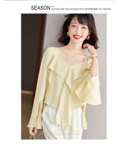 シャツ・ブラウス | ブラウス シャツ レディース 上品 ブラウス きれいめ 通勤 OL ビジネス ゆったり フリル 20代30代40代50代 キレイめ 秋服 オフィス シフォン