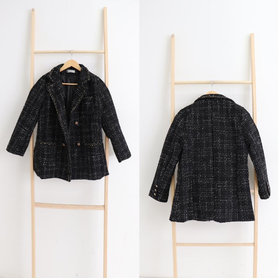 ジャケット・ブルゾン | ツイード風ジャケット レディース 秋冬