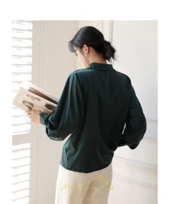 シャツ・ブラウス | ブラウス シャツ レディース 40代 上品 ブラウス きれいめ 通勤 OL ビジネス ゆったり 緑 グリーン 50代 エレガント 20代 お出かけ 30代 外出 着痩せ