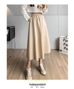 スカート | フレア革レザーボトムス ロングフレアAライン 秋冬 レディース ボトムス 通勤 大人気 キレイめ 着痩せ