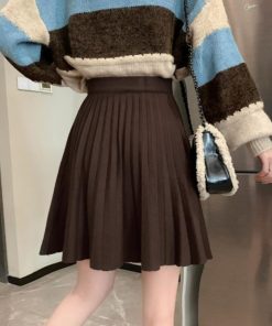 ミニスカート | プリーツスカート 編み レディース 韓国