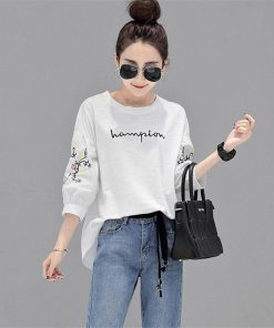 シャツ・ブラウス | シャツ ブラウス レディース パフスリーブ 花柄 刺繍 ストライプ トップス ラウンドネック 韓国風 カジュアル フェミニン トレンド ゆったり ファッション