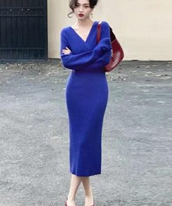 ワンピース | カシュクールニット韓国風