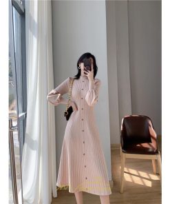 ニットワンピース | ロングワンピース ワンピース レディース ロング丈 秋 冬 ハイネック 長袖 体型カバー 秋冬 上品 OL 50代 30代 40代 通勤