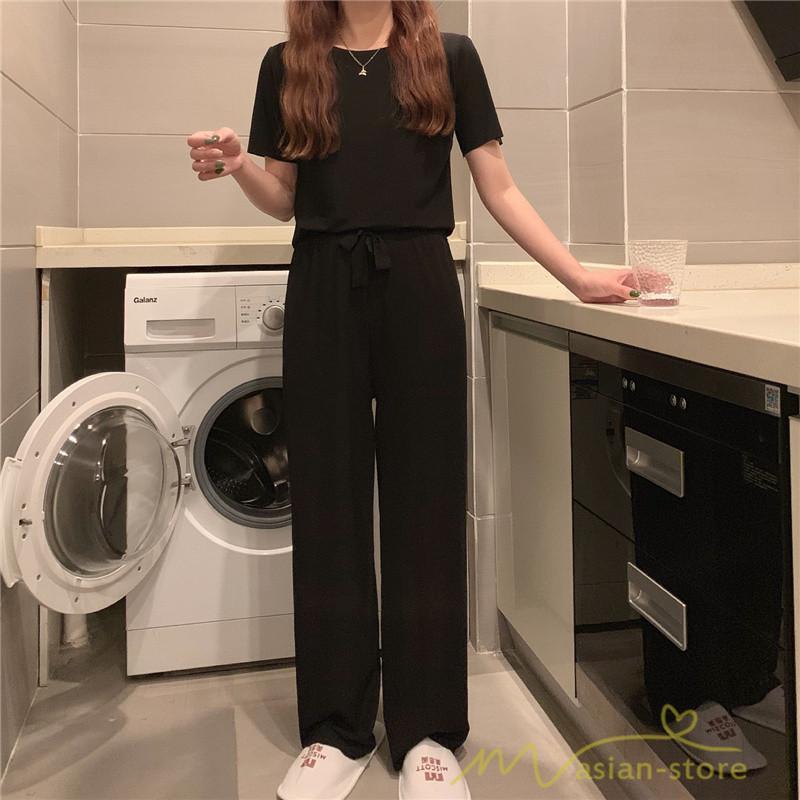 パジャマ ルームウェア | パジャマ レディース 夏 半袖 ルームウェア 涼しい 部屋着 ナイトウェア 寝間着 上下セット 薄手パジャマ 柔らかく軽い薄手の快適Tシャツパジャマ 部屋着