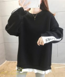 パーカー | トレーナー レディース 秋物 長袖フェイク ロングT 重ね着風 スウェット トップス 秋服 ゆったり 秋冬 大人 プルオーバー 20代30代40代50代60代