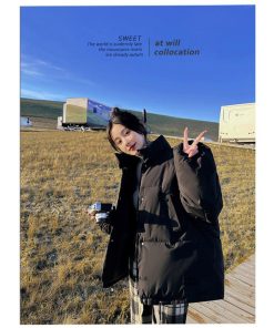 ダウンジャケット コート | ダウンコート 中綿コート レディース 無地 スタンドカラー ショート丈 ダウン コート ダウンジャケット 暖かい 中綿ジャケット カジュアル 秋冬 コーデ 可愛い