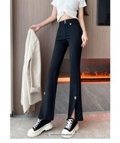 チノ・テーパード・ジョガー・スキニーパン | ロングパンツ フレアパンツ レディース スキニーパンツ 裏起毛 暖かい あったか ボトムス 長ズボン 送料無料 脚長 美脚 体型カバー ハイウエスト