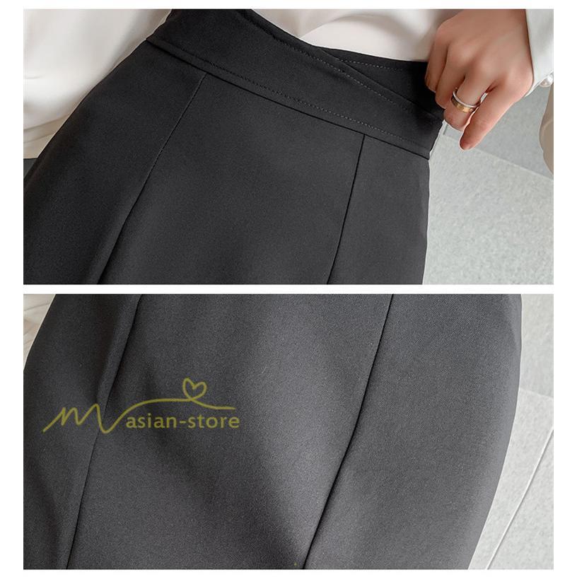 スカート | フィッシュテールレディース 無地 フレア きれいめ 仕事 カジュアル おしゃれ ひざ下丈 ビジネス 大きいサイズ 秋冬コーデ ファスナー OL