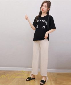 パンツ レギンス | ワイドパンツ 妊婦服 カジュアル レディース 産前 マタニティウェア ゆったり ウエスト調整 大きいサイズ 無地 ママ 夏 春 ストレッチ マタニティパンツ 9分丈