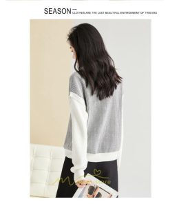 ニット・セーター | ニット レディース トップス 秋冬 セーター 長袖 秋服コーデ 切り替え ボーダー柄 ストライプ あったか 暖か 2022新作 通学 定番 かわいい 通勤 オシャレ