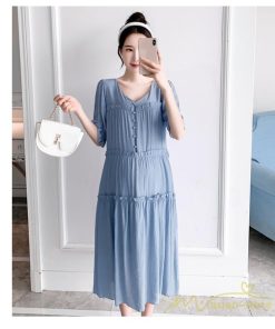 ワンピース | マタニティ ママ服 シフォン マキシレディース 産前 産後 マタニティ服 薄手 無地 マタニティウェア キレイめ お出かけ