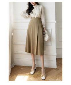 スカート | フレアレディース 秋 冬 秋冬 ミモレ丈 ロング丈 きれいめ 30代 40代 50代 着やせ 上品 脚長効果 Aライン 知的 通勤OL オシャレ