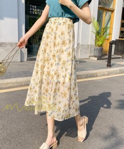 スカート | レディース シフォン フレア マキシ ロングウエストゴム マキシ花柄 ゆったり 20代30代40代50代 通勤通学 普通着 お出かけ お呼ばれ