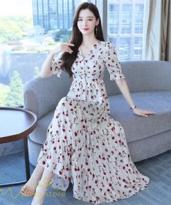 マキシ | ロングワンピース レディース カジュアル 半袖 ロング丈 ワンピース 着痩せ サマーワンピース おしゃれ カジュアル 上品 きれいめ 花柄 40代 20代 夏服 30代