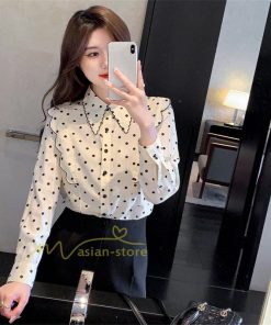 シャツ・ブラウス | ブラウス レディース きれいめ 40代 春夏秋新作 長袖トップス オシャレブラウス ドット柄 シフォンシャツ 上品 大人 通勤 ゆったり 50代 カジュアル 着痩せ 30代