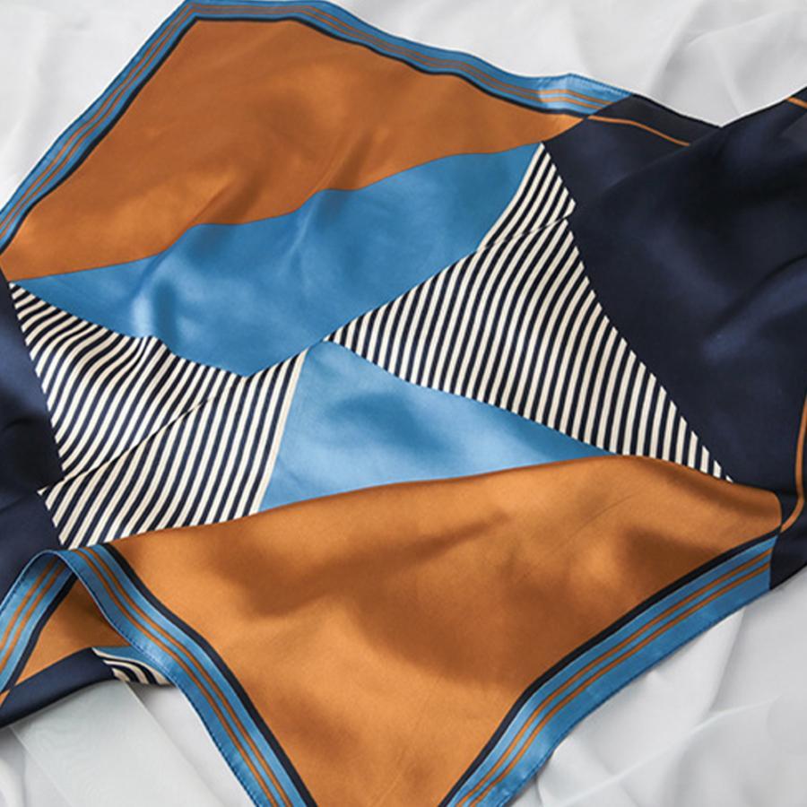 その他小物 | シルク風スカーフ 首巻き 配色バンダナ