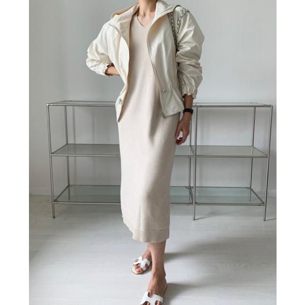 ニットワンピース | ワンピース 秋冬 ロングワンピース ミモレ丈 無地 ゆったり 体型カバー 柔らか 大人 長袖 20代30代 セーター Vネック アウター ニット 50代