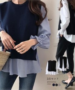 Tシャツ・カットソー | シャツブラウス ニットベスト 2点セット