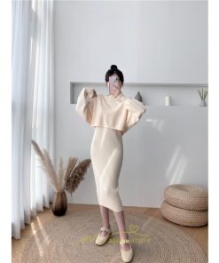 ニットワンピース | セットアップ レディース 秋冬 きれいめ ロング丈無地 20代30代40代50代 長袖 可愛い 大人 通勤 お出かけ お呼ばれ 着痩せ