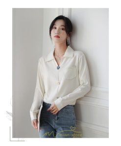 シャツ・ブラウス | ブラウス トップス レディース Vネック秋 シンプル 着回し カジュアル 通勤 オフィス お出かけ 上品 フェミニン 女子会 就活 デート お仕事 エレガント 二次会